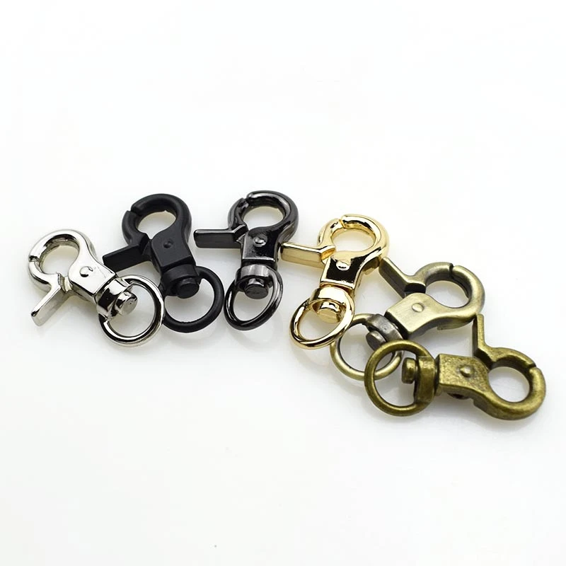 Wholesale Snap Hook Buckle 10mm Metal Keychain Accessories Making Handbag Strap Clasps Lobster Swivel Trigger Clips
