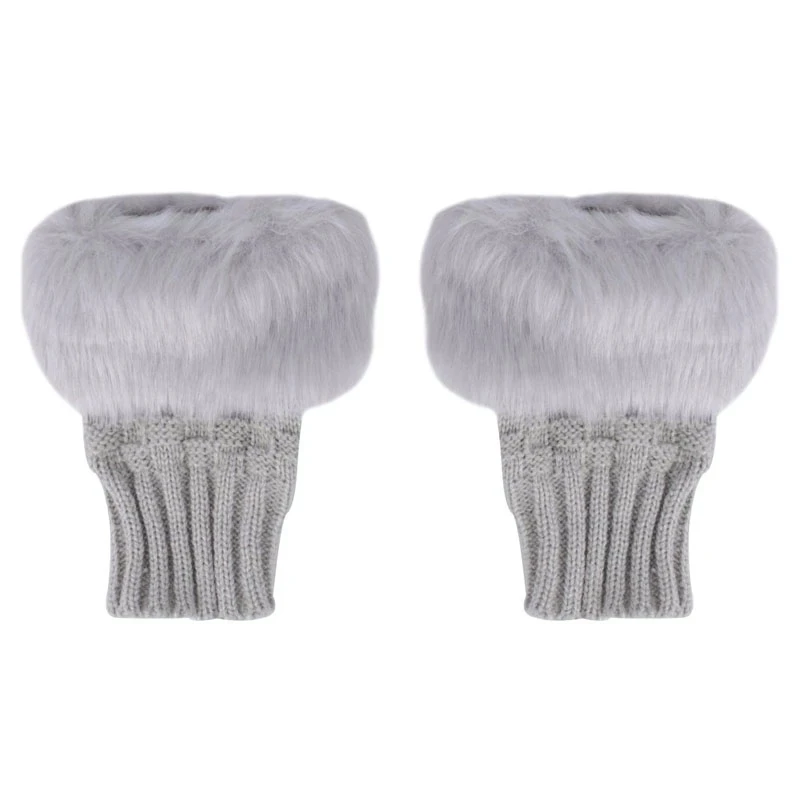 Winter Warm Wrist Woolen Knitted Mitten Fingerless Hand Wraps Gloves for Women D0210-1