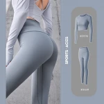 Women plus size yoga crop top bodycon two pieces set Yoga Sets Leggings Pants Tops
