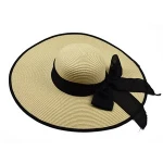 Women's Big Brim Floppy Foldable Bowknot Straw Hat