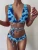 Import Womens Bandage Pit Strip Cut Flower Split Swimsuit Sexy Tie-Dye Bikini from China