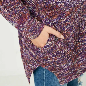 Womens Multi-Color Yarn Knit Sweater Cardigan
