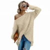 Womens Sexy Off Shoulder Batwing Sleeve Loose Oversized Pullover Knit Jumper Woolen Sweater