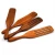 Wooden Spurtles Set of 4 Non-Stick Utensils Tools Durable Natural Acacia Slotted Stirring Spatula Kitchen Cookware