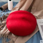 Wool kids maroon beret hats