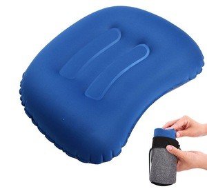 Woqi outdoor indoor waterproof TPU foldable inflatable pillow for camping and travelling