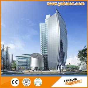 Yekalon Free Sample Designed Customized Glass and Aluminium and Curtain Wall Aluminium Facade From China Manufacturer