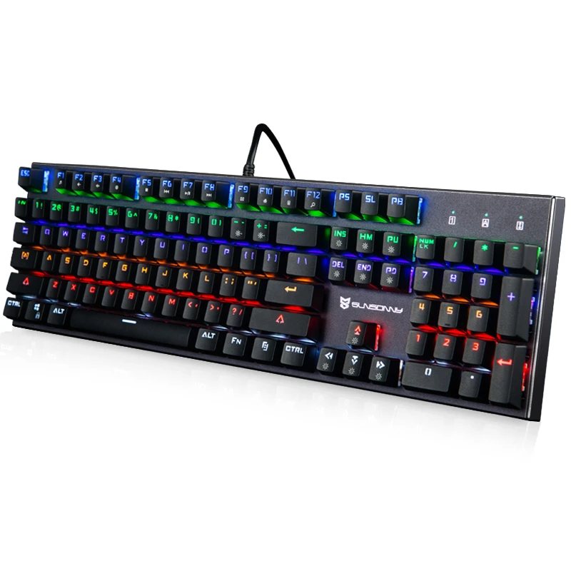YGDREAM S-J15 Wired 104 Keys RGB Backlit Computer Mechanical Gaming Keyboard Teclado