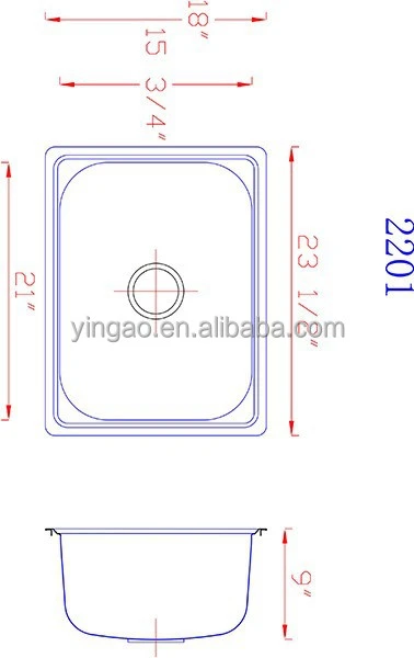 Yingao New design Customized undermount 304 SS kitchen sink