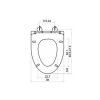 ZZ-905 soft close reusable polyresin uf kalevit toilet seat