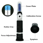 0-20% Handheld Honey Fruit Sugar Solution Brix Refractometer Juice Sweetness Saccharimeter Concentration Meters Sale