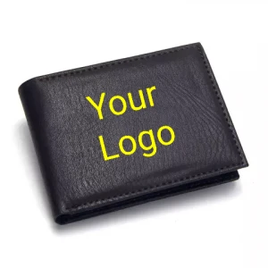 Wholesale Men Customized Logo Leather Wallet