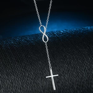 sterling silver infinity necklace for women