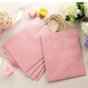 Food Grade Craft Paper Bags with Handle, Paper Bags with Custom Printed