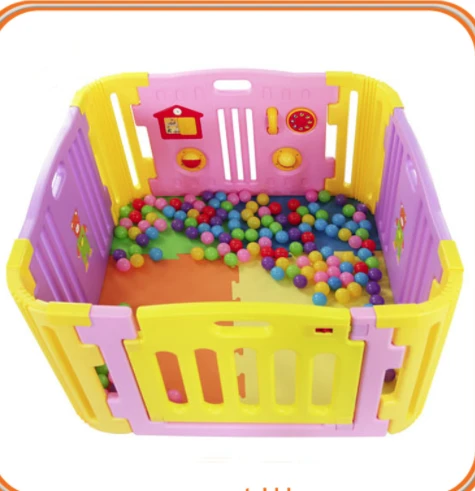 Foldable Plastic Baby Playpen,Toddler Safety Monitor Gate