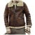 Import Dark Brown Aviator Leather Jacket from Canada