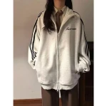 Custom Women's Zip Hoodie Jacket, Cotton Blend, OEM/ODM Available, Wholesale