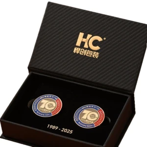 Customized Badge Gift Boxes, Two-Piece Lid and Base Gift Box, Creative Drawer-Style Souvenir Gift Box, Customized Emplo