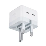 Portable Retractable Dual C-Type Port 40W Fast Charger UK US EU Plug Power Adapter PD 20W QC 3.0 GaN Wall Charger Samsu
