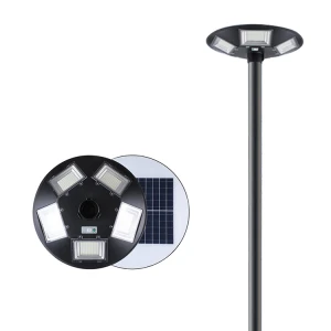 UFO 150W 300W ABS Outdoor Waterproof IP65 Integrated All In One Motion Sensor LED Solar Street Light Wall Lamp Round