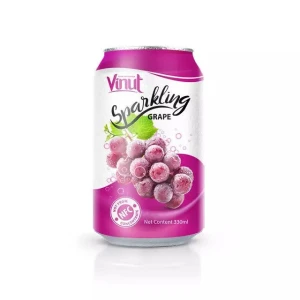 Sparkling water Grape juice drink cans 330ml manufacturer Customized packaging Private Label OEM