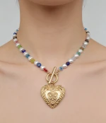 HEART PENDANT WITH BEAD