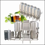 Food Grade 3 Vessel 10hl Brewery Equipment with full automatic control system