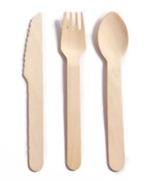 Wooden cutlery from areca