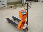 PU Wheel 3000kg Pallet Jack Scales Electronic Hand Hydraulic Cargo Weighing