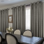 100% Blackout Elegant Textured Jacquard Curtains with Thermal Insulated, Noise and Light Reducing