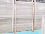 Popular Polished Chinese White Wood Grain Marble Tiles in China
