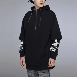 Fake Two Pieces Printed Oversized Hoodies