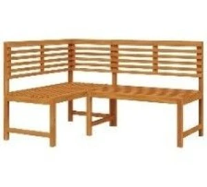 vidaXL Corner Bench Brown Solid Acacia Wood 55.1 in corner bench
