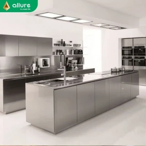 Allure Aluminium Stainless Steel Kitchen Cabinets With Wheels