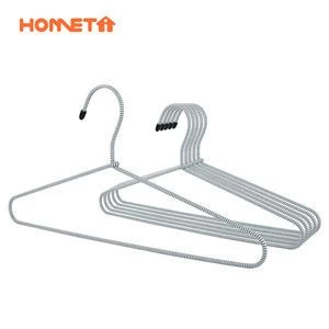 Wholesale High Quality Metal Wire Hanger Non Slip Display Colorful Rope Cloth Braided Cord Hangers