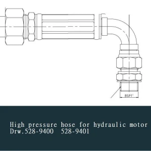 Sinu-TTS High pressure hose for hydraulic motor Drw.528-9400  528-9401