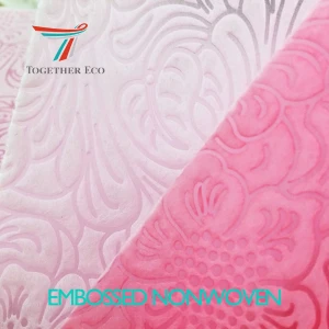 80gsm embossing non-woven fabric packaging material Flower wrapping Emboss pp non woven fabric roll