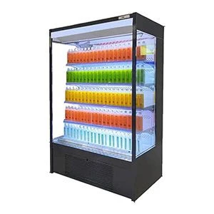 5 Shelves Open Glass Doors Vegetable/fruit Storage Small air Curtain Cabinets  Mini Cooler
