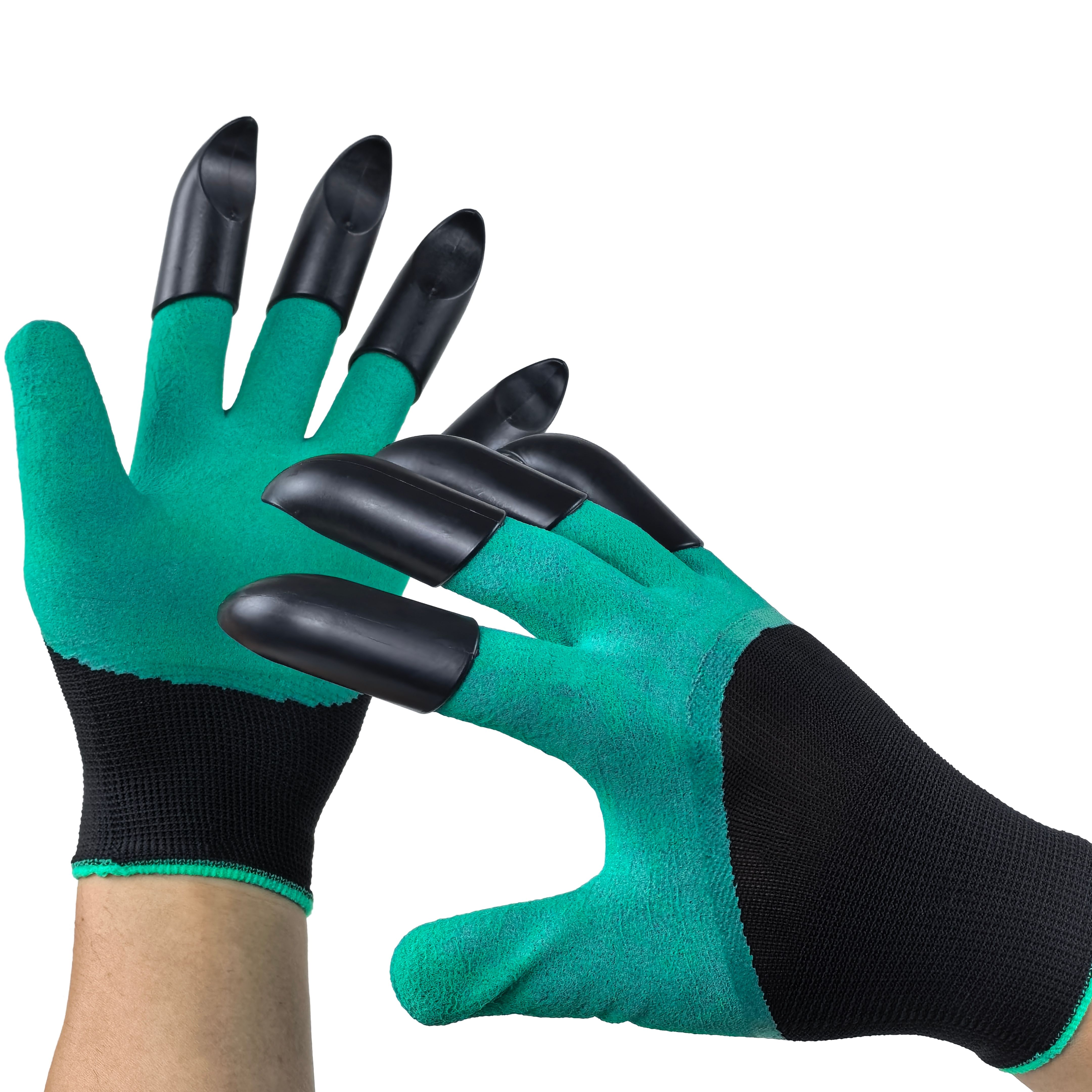 Buy Industrial Four Finger Cots 13g Black Polyester Green Latex Foam ...