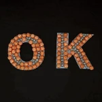 100 handwork Acrylic crystal craft embroidery letters alphabet patch applique garment bag DIY accessories