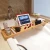Import 100% natural shower storage bamboo bathtub tray extend bath tub rack organizer with Soap holder book stand from China