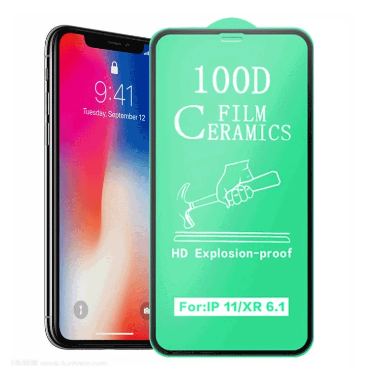 100D Ceramic Film Anti-scratch Tempered Glass Mobile Phone Screen Protector for iPhone Samsung Redmi