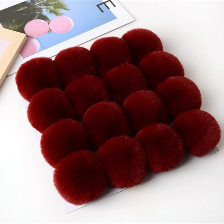 10cm High quality cheap customization pompom fur balls fur balls faux fur pom pom balls