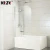 Import 10mm modern frameless bath folding glass shower screen all in one shower cubicles from China