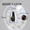 10pcs 33mm threaded nut cover chrome plastic with flange