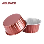 125ml ABLPACK caramel Cheesecake Dessert Bread Baking Cup Bakeware Baking Mould Cake Pan Bakeable Foil Pan
