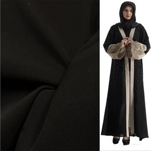 140 gsm 44&quot; 135*135 100% Polyester Wool Peach Crepe Fabric for Arab Chador