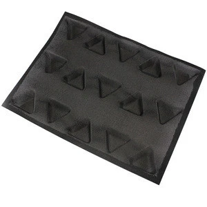 15 Cups Triangle Perforated Silicone Glass Fiber 3D Bread Form Mold Cake Tool L38.5xW29.5xH2.5cm LFGBNew Custom