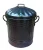 Import 15L Litre household metal decorative waste bins from China