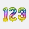 16inch 0-9 Numbered Foil Balloons party birthday Iridescent Rainbow Helium wedding decorations Ballons Supplies 625127